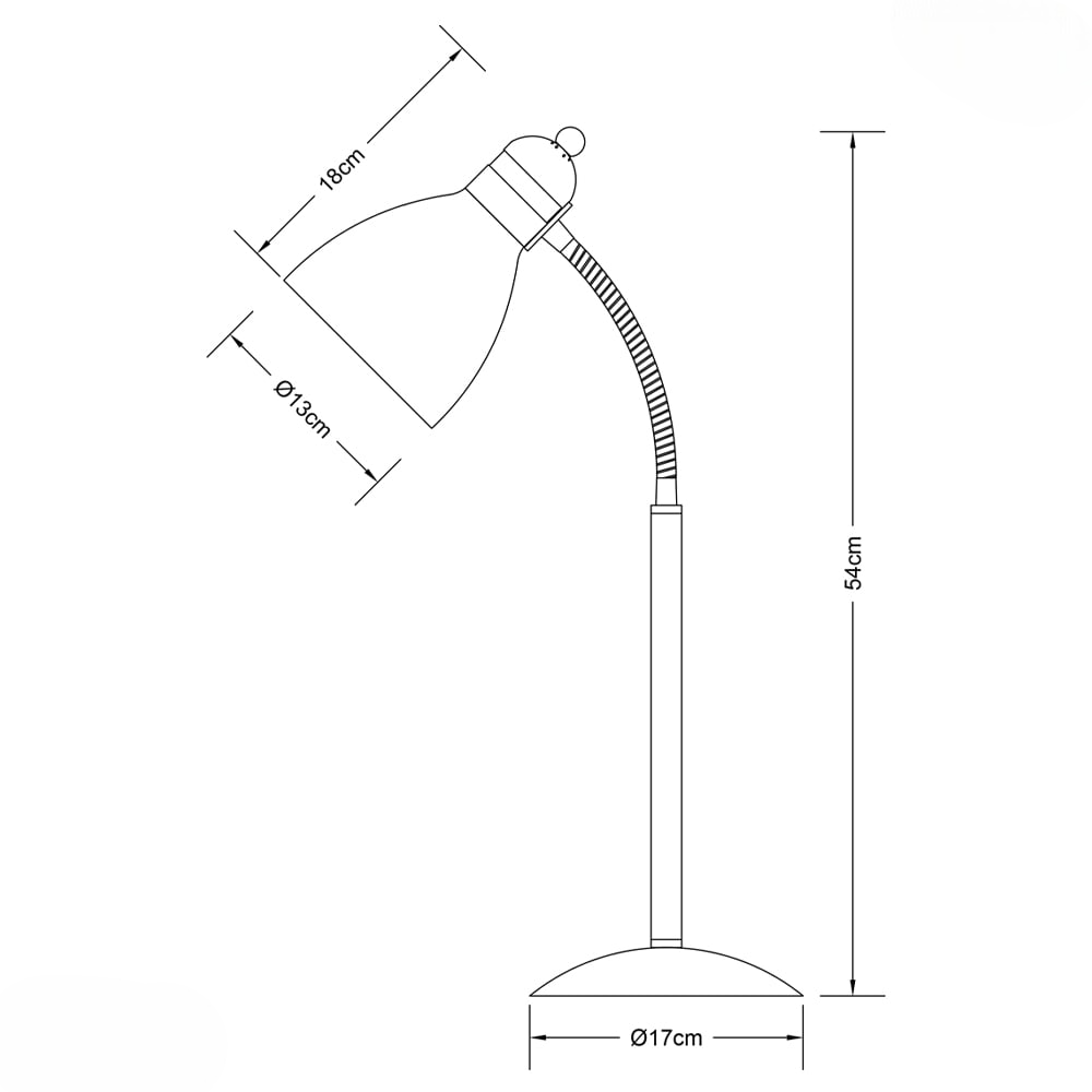 Настільна лампа біла H-54 cm E27 White Pandora 250960-100005911