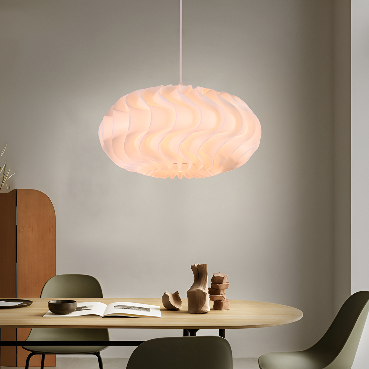 Підвісний світильник білий D-40 cm White Lightness Flower 260119-100007184