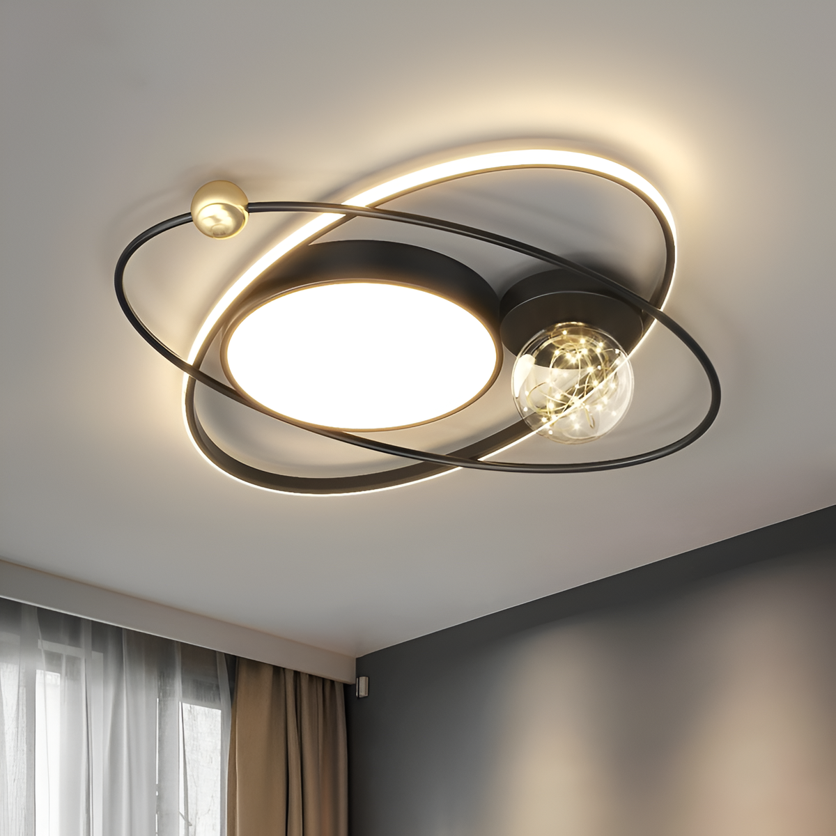 Стельова люстра чорна L-55 cm Led Black Orbit Sky Stars 251118-100006506