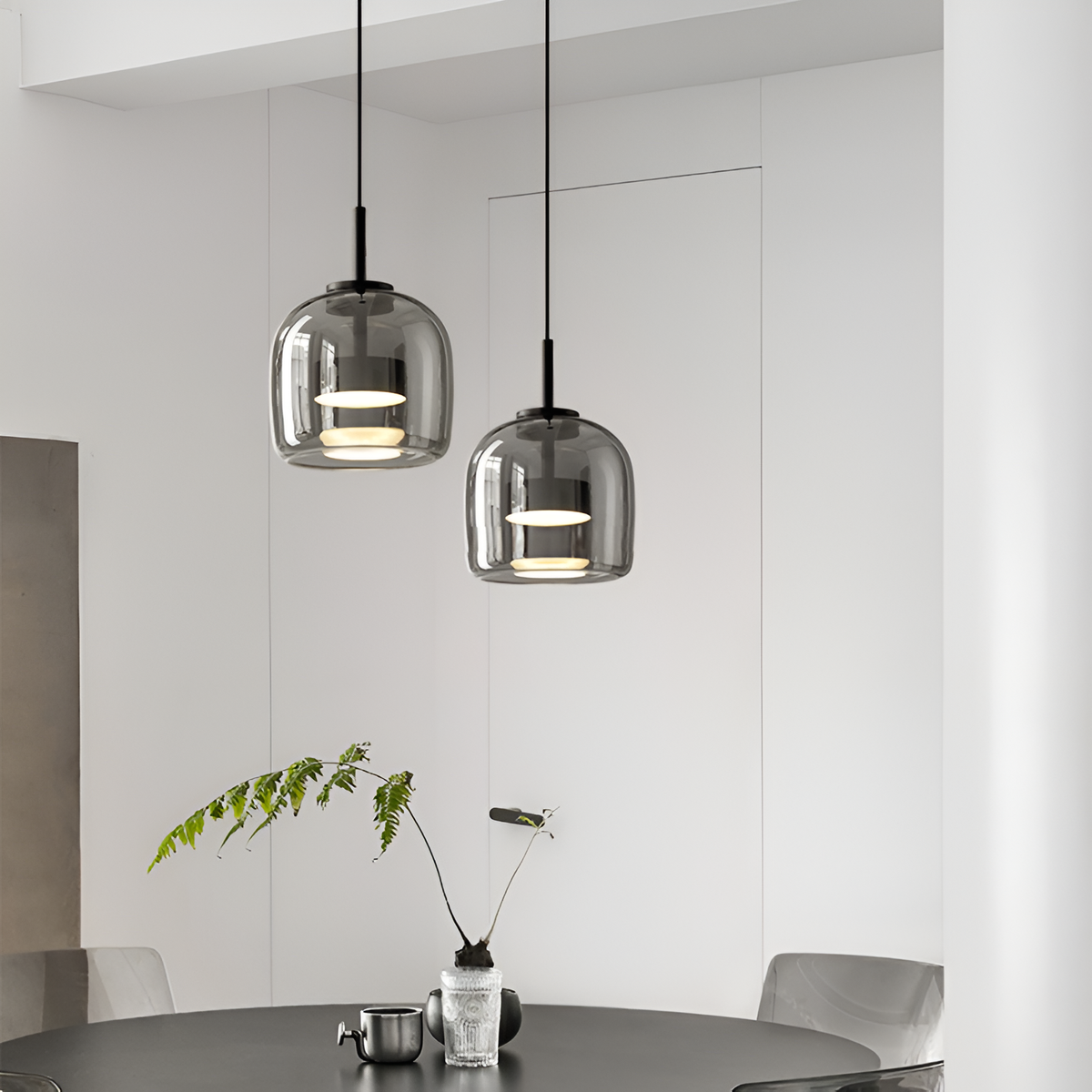 Підвісний світильник димчастий D-23 cm Led 9W 3000K-6000K Black+Grey Jube 251231-100006776