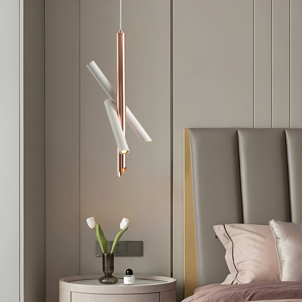 Підвісний світильник з регулюючим механізмом Led 6W 4000K White+Gold Tubes 251218-100006982