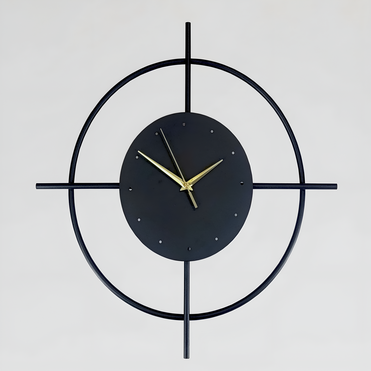 Настінний світильник годинник D-50.5 cm Led 6.5W 4000K Black+Gold Clock 260235-100007339