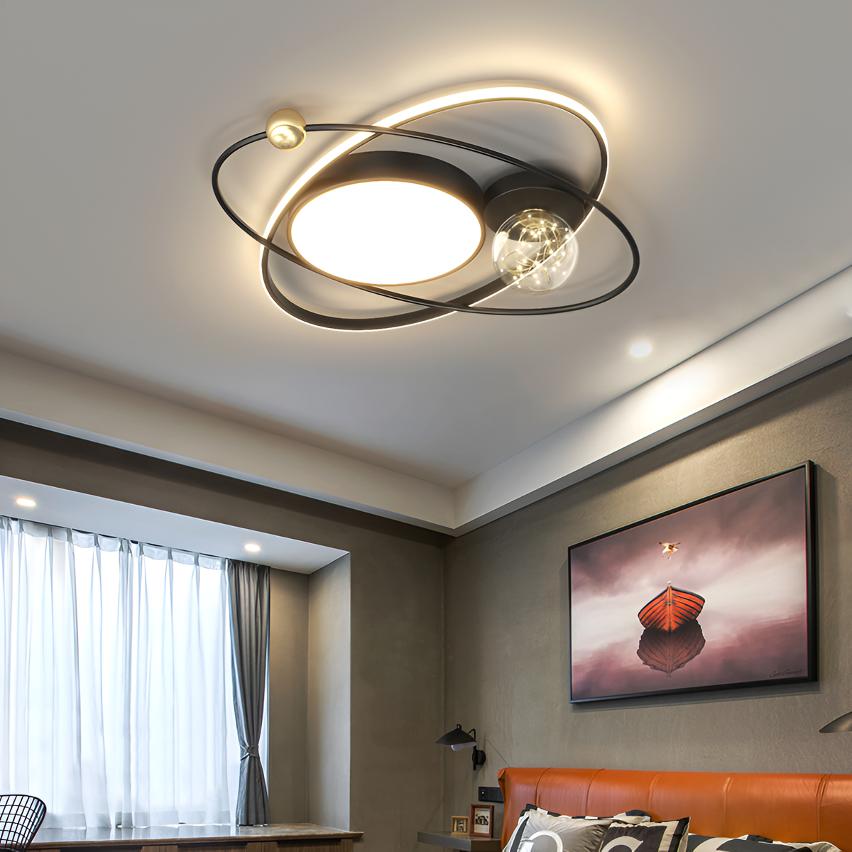 Стельова люстра чорна L-55 cm Led Black Orbit Sky Stars 251118-100006506