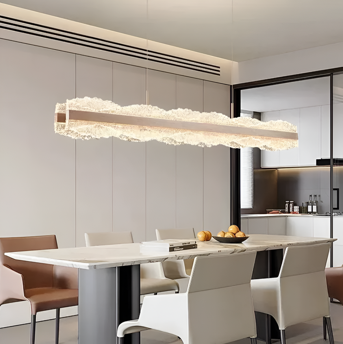 Підвісна люстра кавова L-120 cm Led Coffee Ice Glamour 251022-100006388