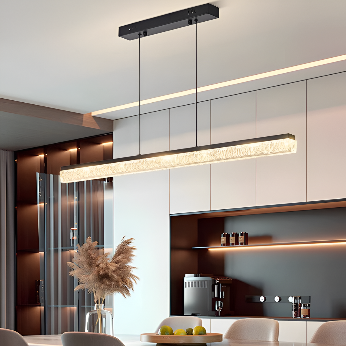 Люстра чорна L-120 cm Led 144W Black Ice Line 250822-100005880