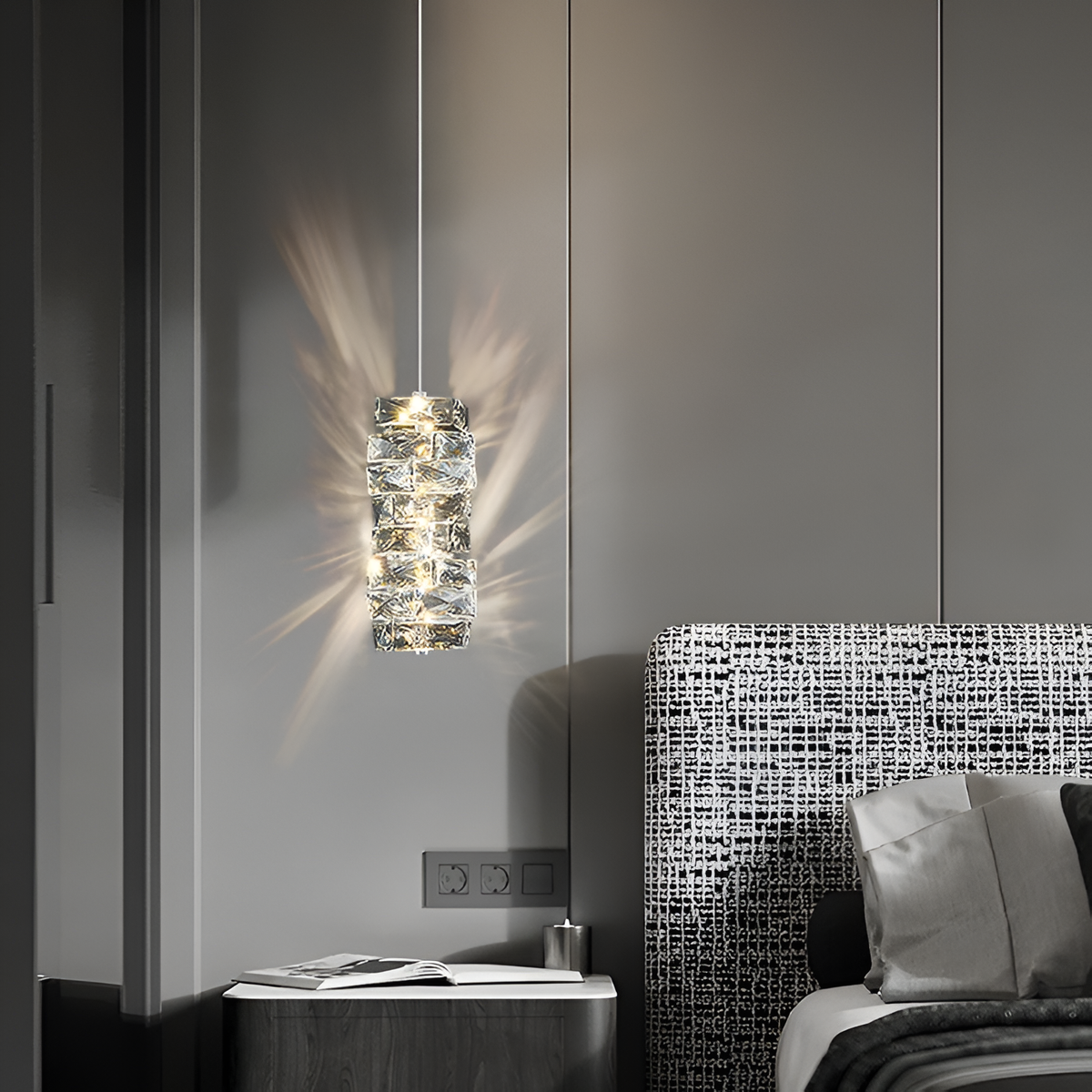 Підвісний світильник срібний Led 13W 3000K-6000K Chrome Crystal Shine Diamond 260235-100007383