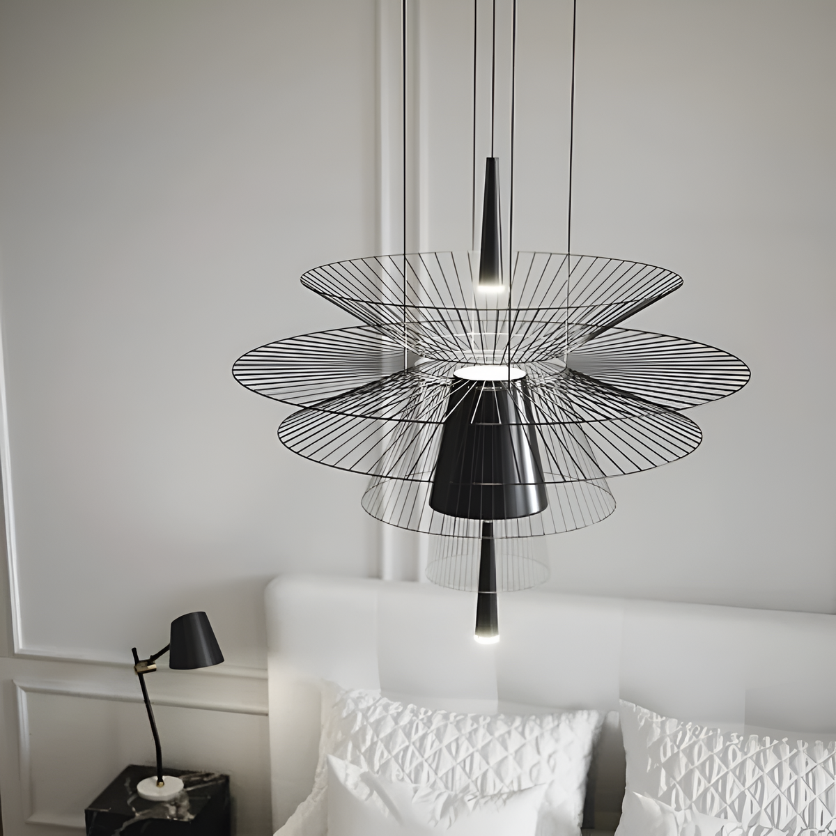Люстри Vibs L-60 cm / L-80 cm Led 4000К Black 8W 231118-100002801
