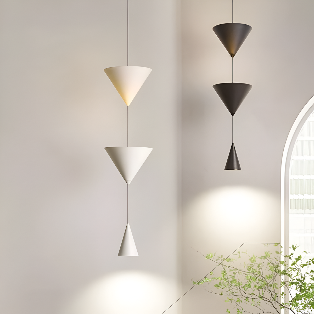 Підвісний світильник білий H-85 cm Led 20W 4000K White Cone 251018-100006344