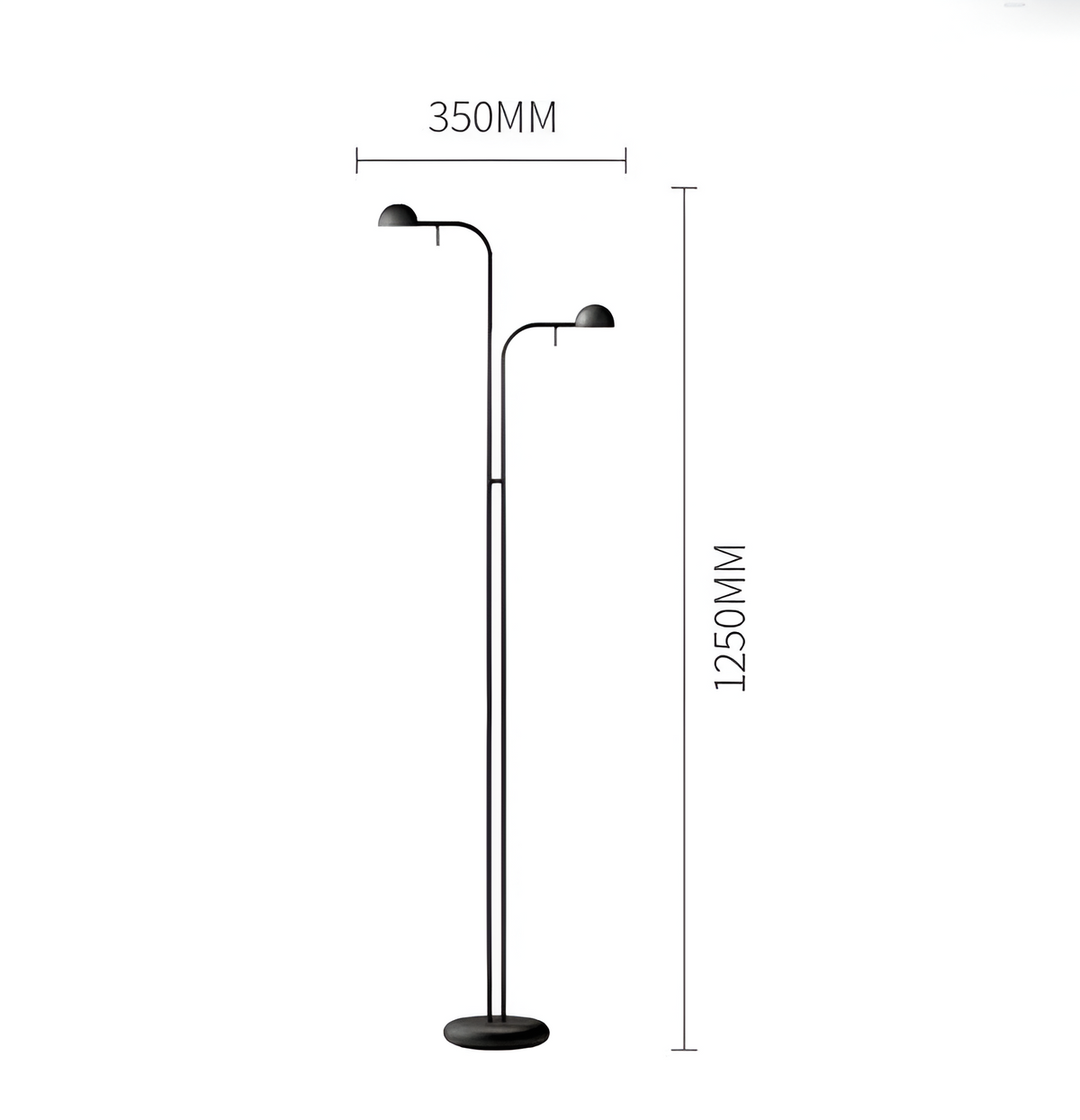 Торшер чорний H-125 cm Led 10W 3000K Black Pipe pin 260258-100007349