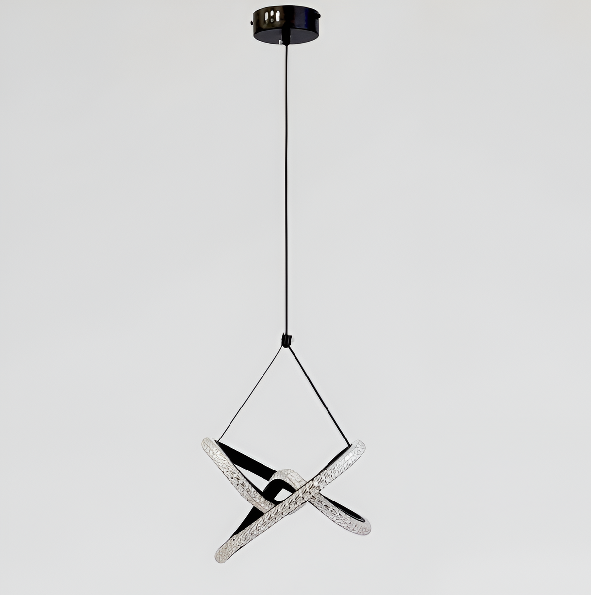 Підвісний світильник чорний D-25.5 cm Led 38W Black Crystal 251035-100006406