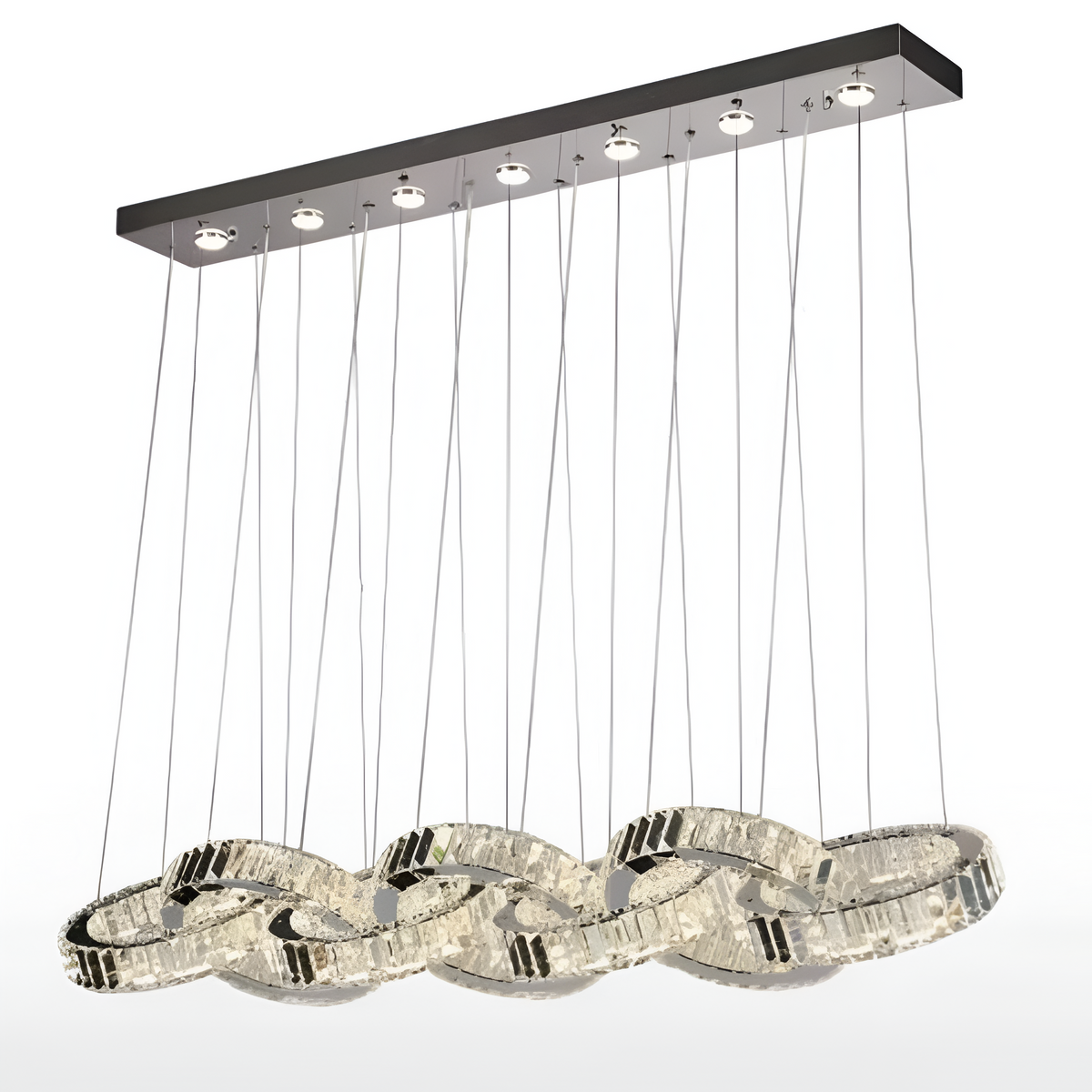 Підвісна люстра срібна L-130 cm Led 105W Chrome Chain 260817-100008616