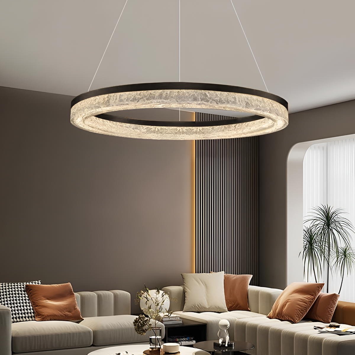 Підвісні люстри чорні D-60 cm / D-80 cm Led Black Ice 251018-100006348