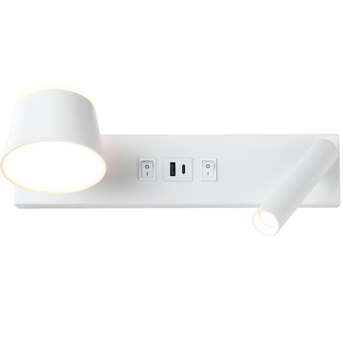 Настінний світильник білий з вимикачем та USB L-29.5 cm Led 10W 4200K White Tenn 251274-100006985