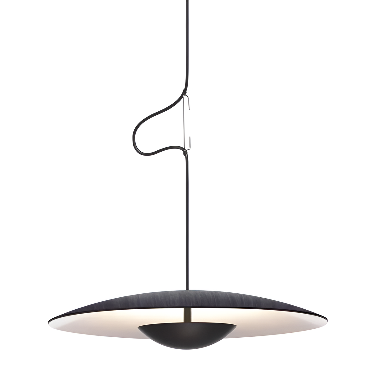 Підвісний світильник чорний D-60 cm Led 6W 4000K Black Mushroom 251221-100006835