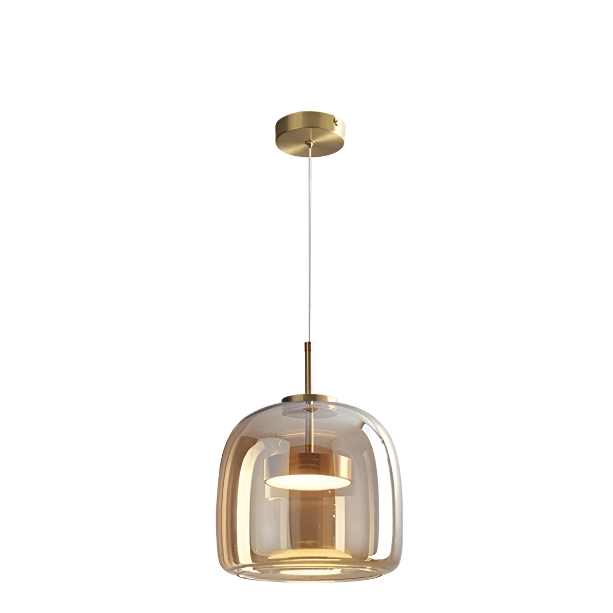 Підвісний світильник бурштиновий D-23 cm Led 15W 4000K Amber+Gold Jube 260122-100007270