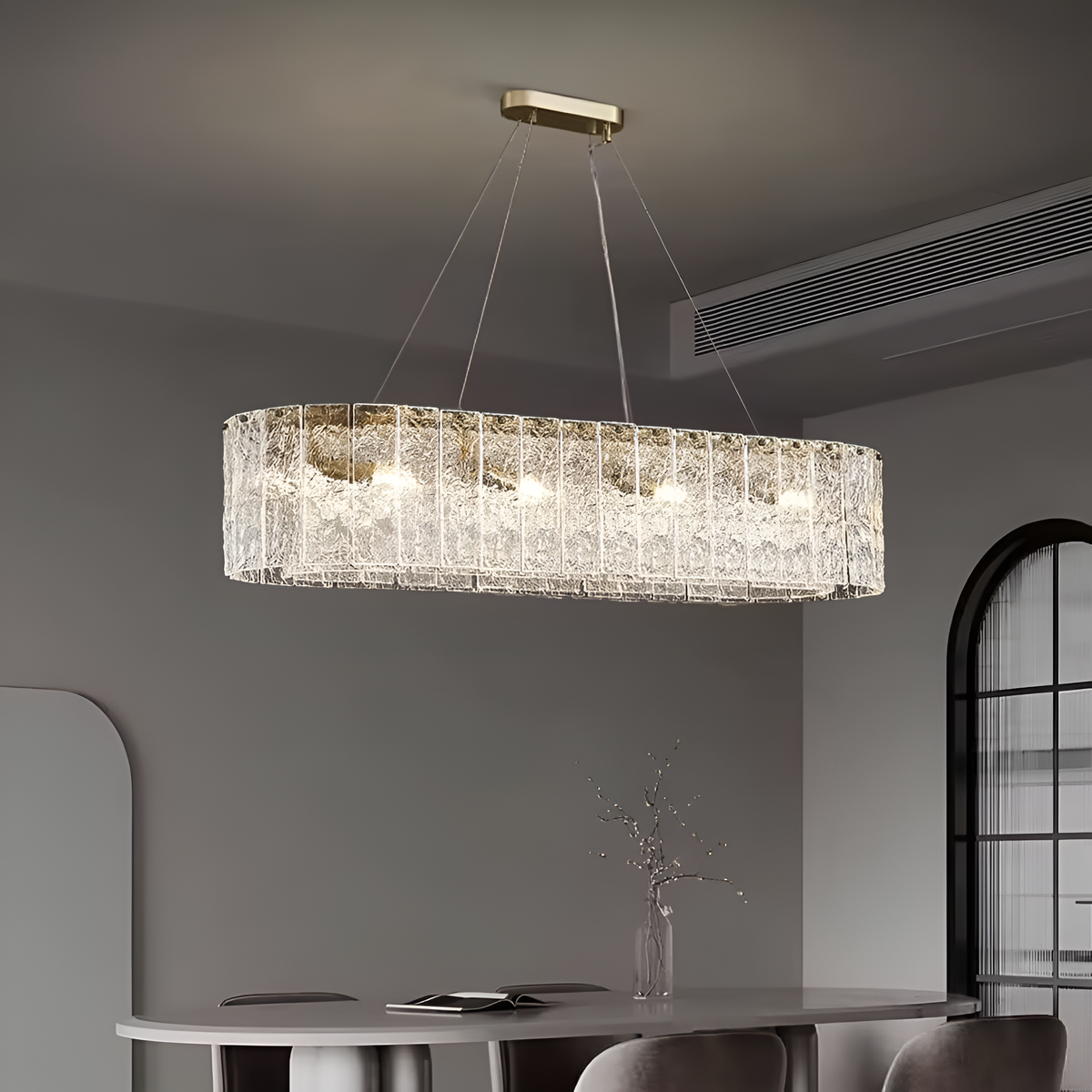 Підвісні люстри видовжені L-90 cm / L-120 cm E14 Clear+Gold Ice 260118-100007063
