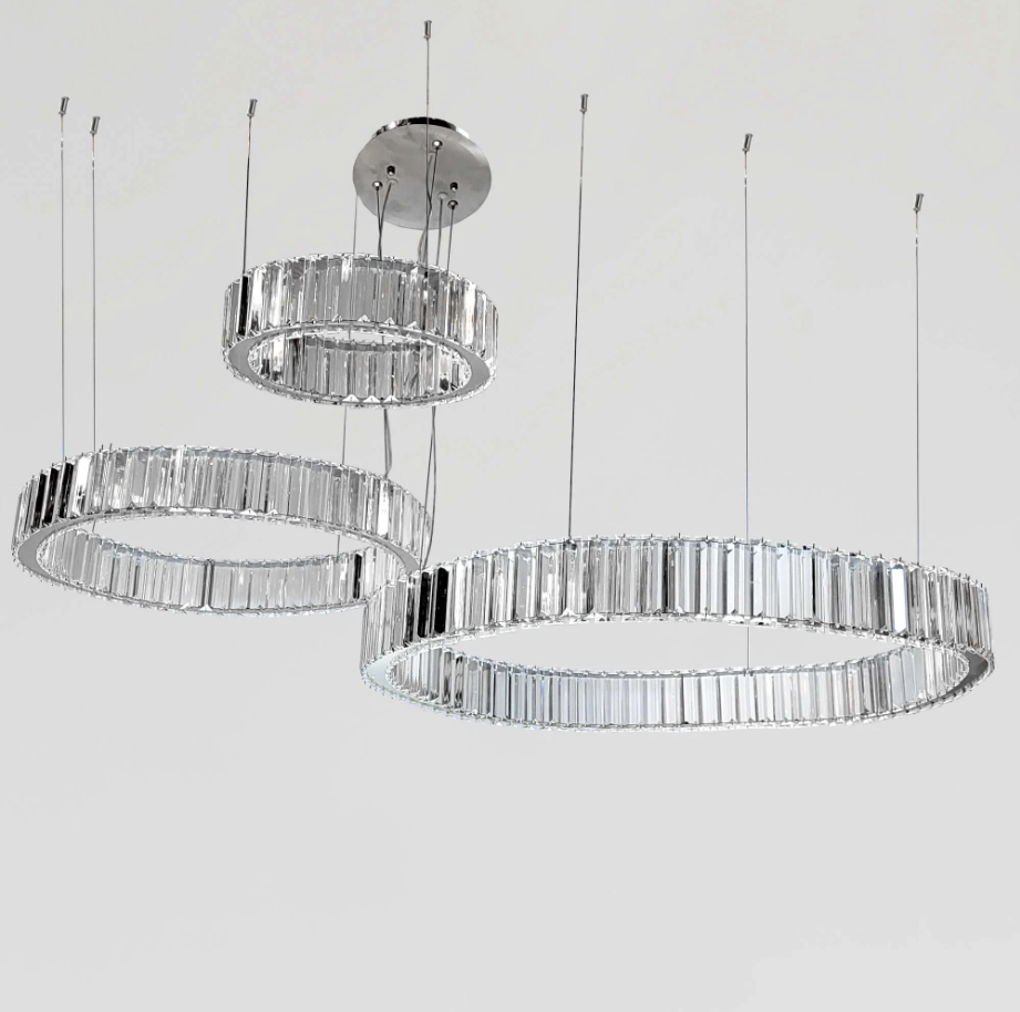 Підвісний світильник Brass ring luxury 30-50-70 Led 103W 3000K-6000K Silver 250935-100006189