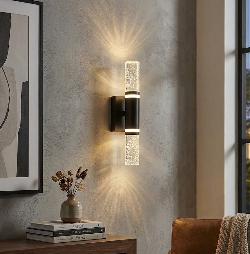 Настінний світильник чорний H-37 cm Led 6W Black Relief 251222-100006764
