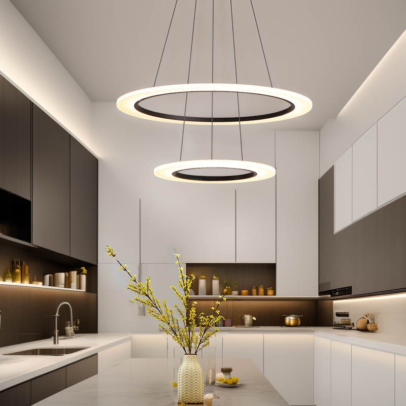 Люстра Longi Circle з пультом 90W 3000К-6000К Black 250419-100004369