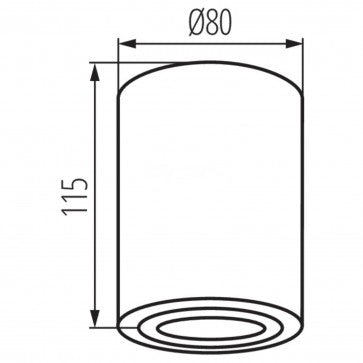 Точковий світильник Bord XS DLP-50-W Black White IP20 230632-100002238