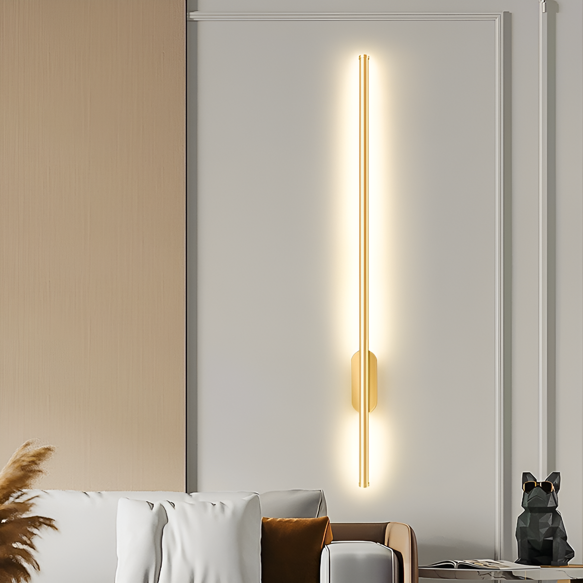 Бра лінійні золоті H-70 cm / H-94 cm Led 3500K Gold Sand 211020-100000448