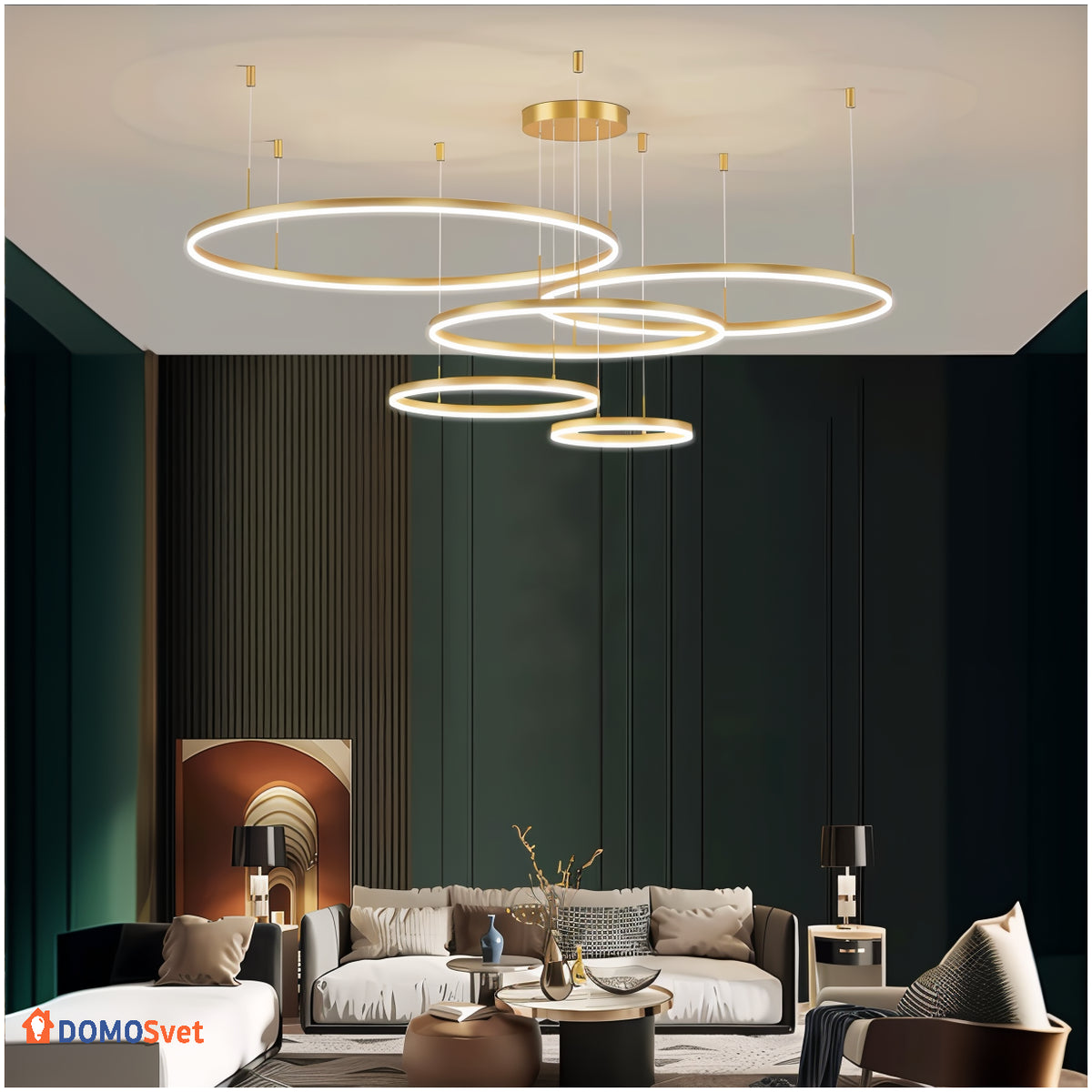 Люстра Kukho Gold 40+60+80+80+100 cm Domosvet Design 250914-241585