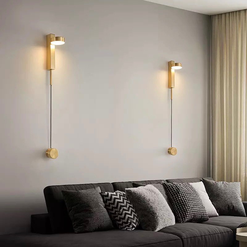 Бра золоте поворотне з вимикачем та регулюванням яскравості димером Teco Long Lamp Gold 260118-100007208