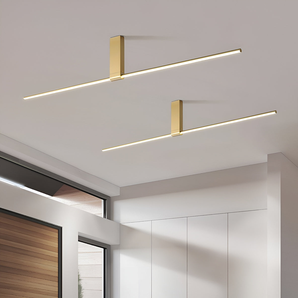 Люстра L-90 cm Led 10W 3000К Gold Ceiling Linear 260828-100008637