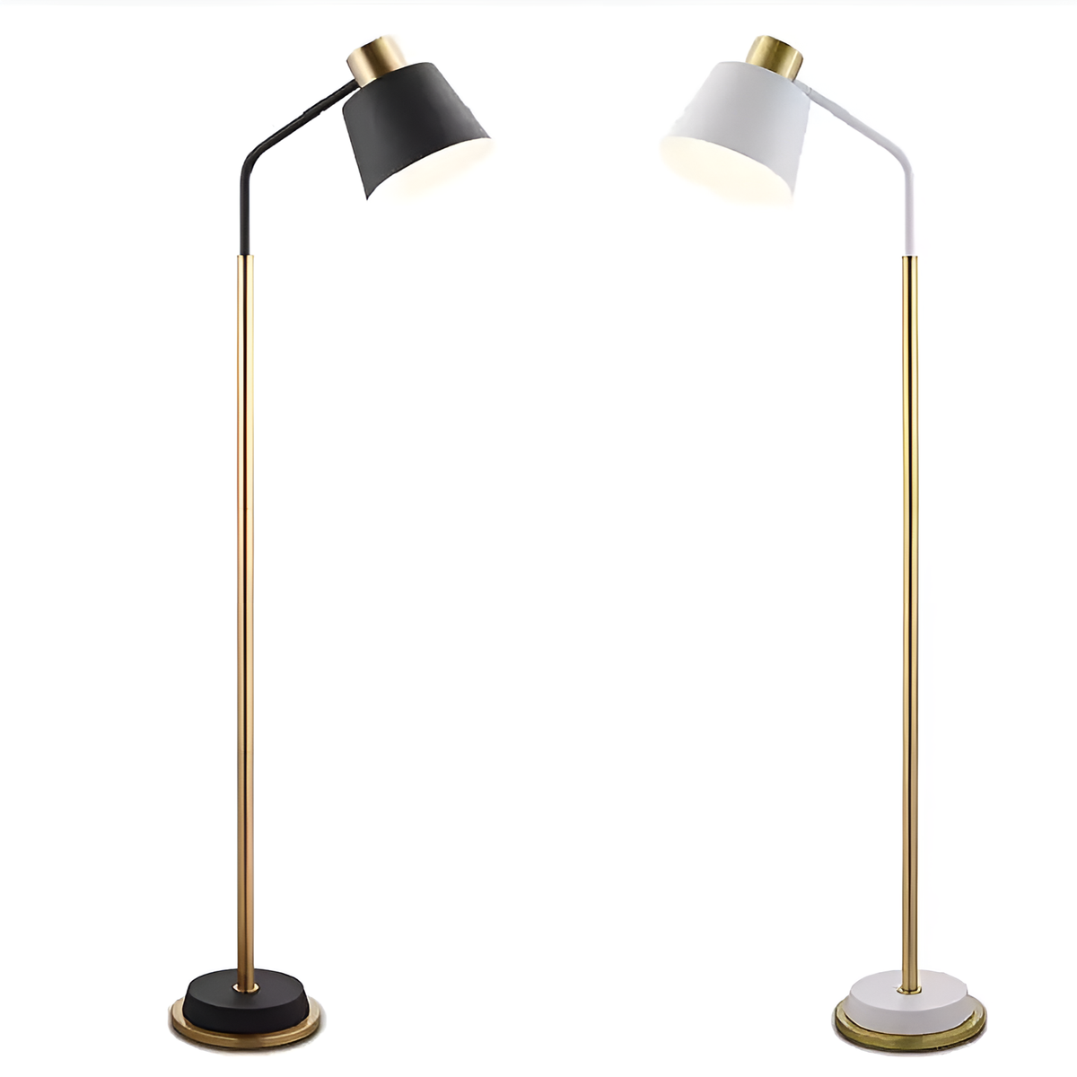 Підлоговий торшер чорний з золотими елементами H-155 cm Black Neng 220922-100001068