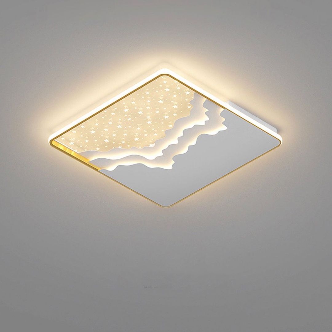 Стельовий світильник Mountain sky Stars D-50 см 85W LED 3000K-4500K-6000K Gold + White 230518-100002006