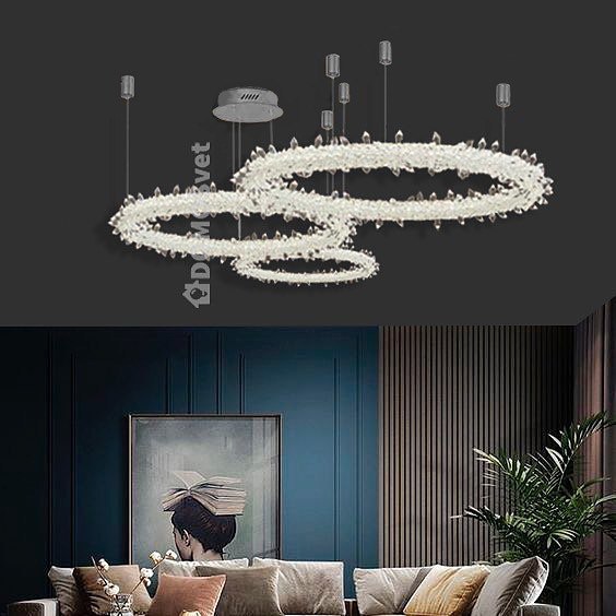 Підвісна люстра Three rings Led 100W 4000K Chrome 230535-100002028