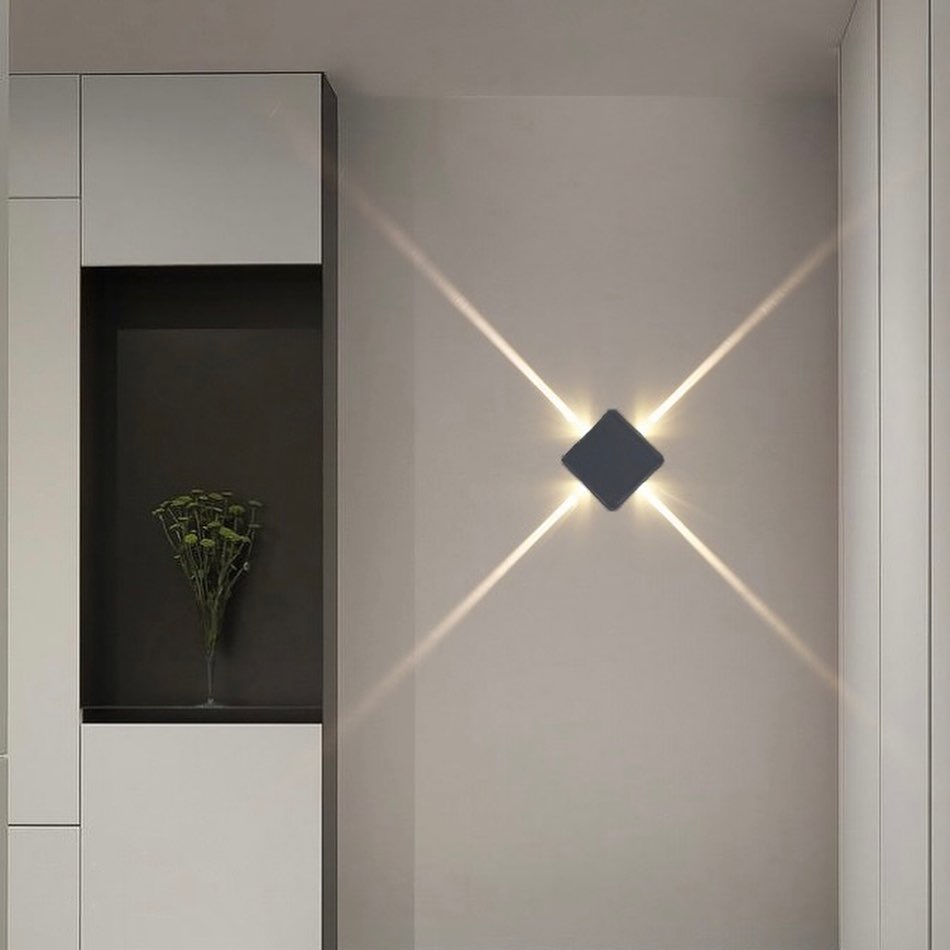 Бра чорне квадратне W-15 cm Led 16W Black Square 230526-100002045