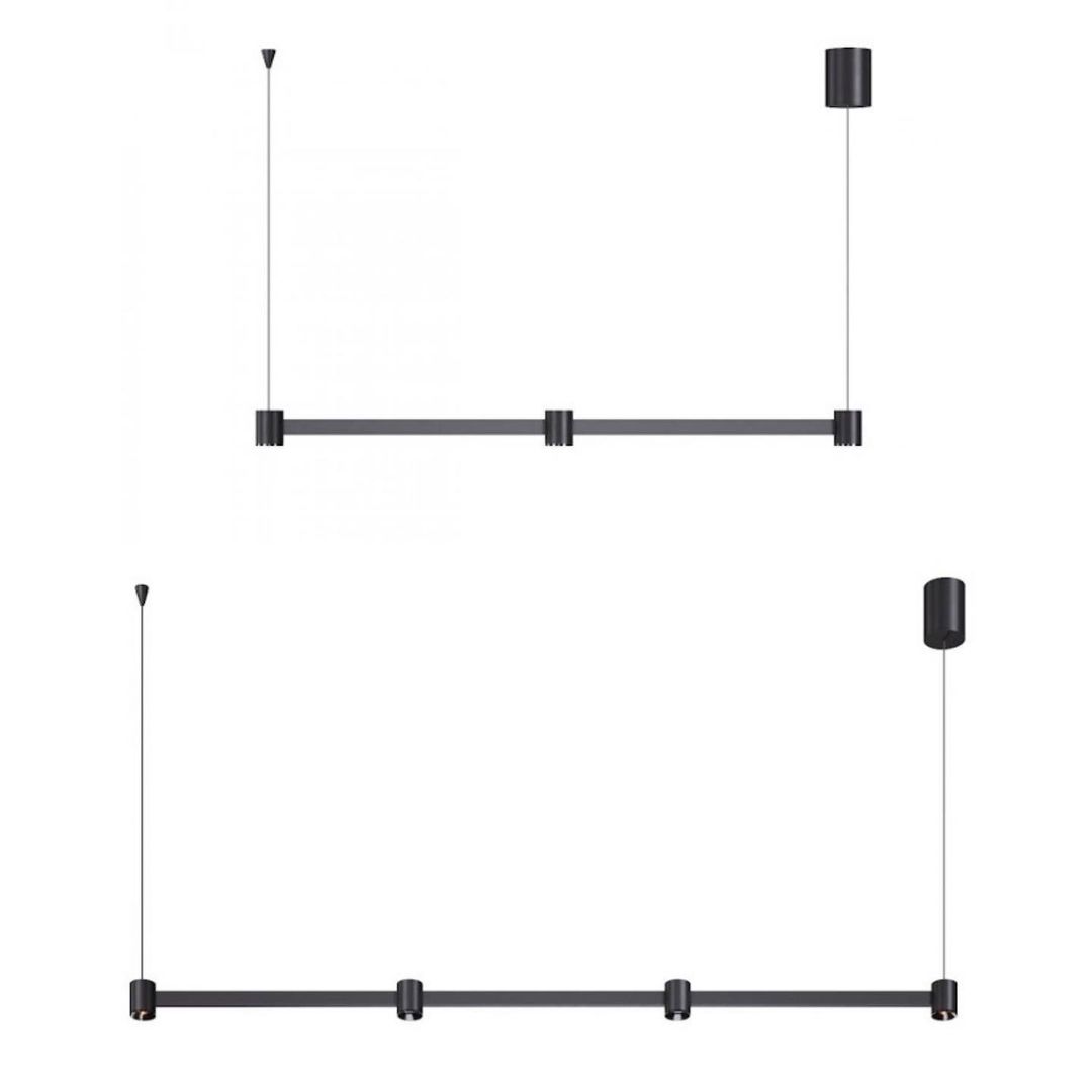 Підвісна люстра чорна L-80 cm / L-120 cm Led 3000K Black Arko Santy 230528-100002062