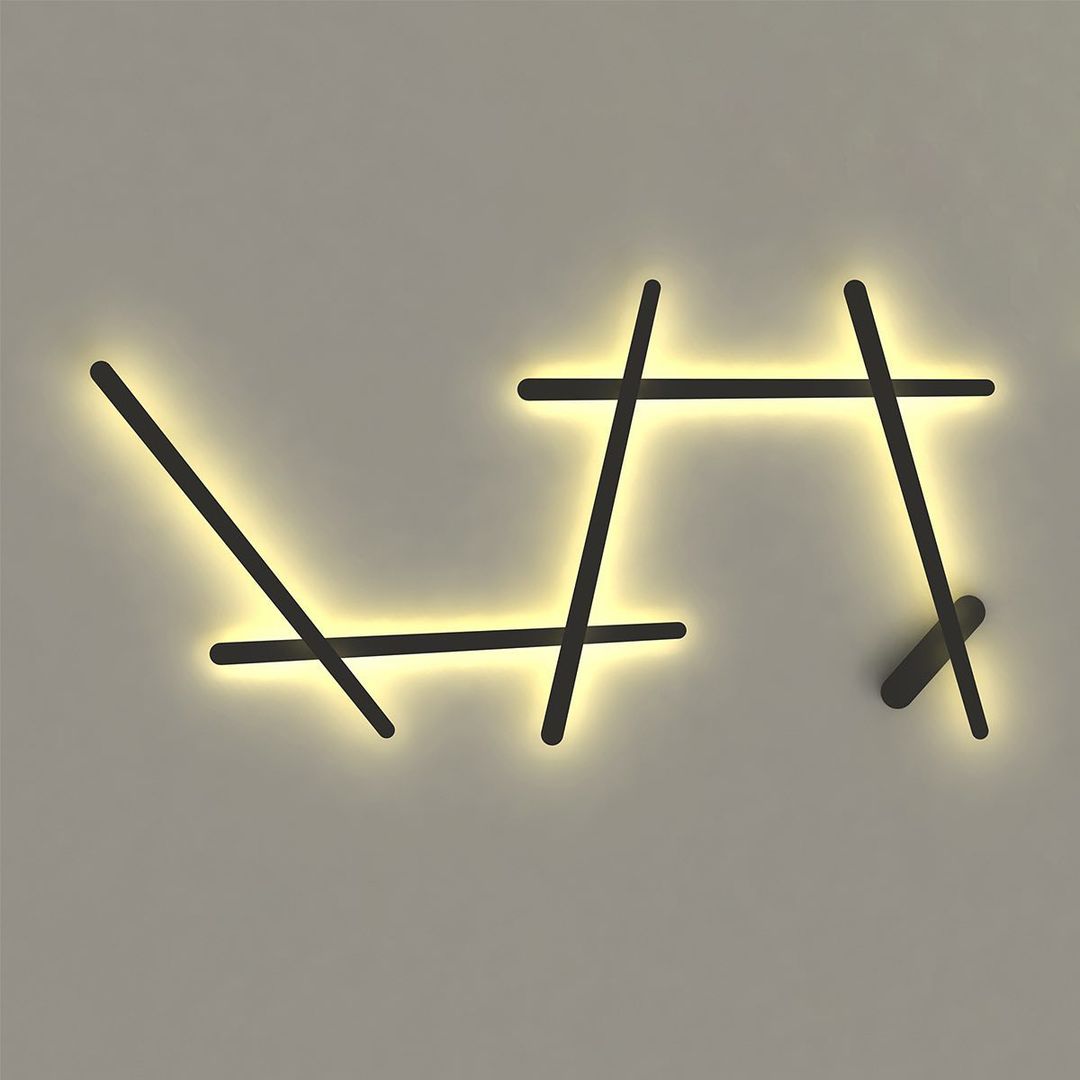 Бра чорне з 5 елементів Led 75W Black Cross 5 230626-100002113
