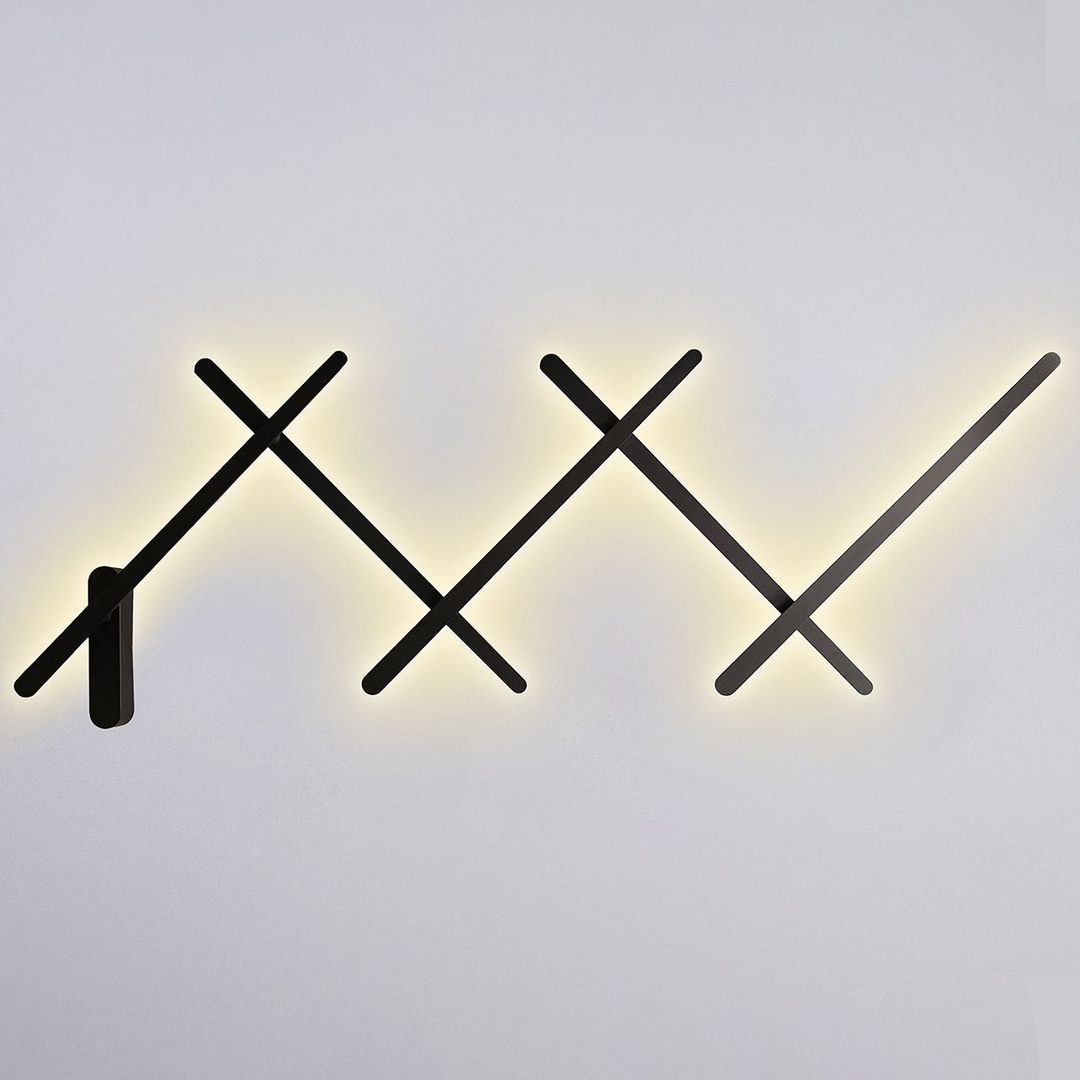 Бра чорне з 5 елементів Led 75W Black Cross 5 230626-100002113