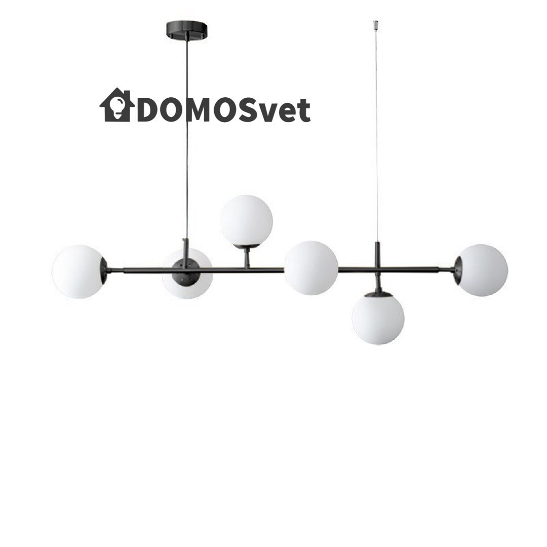 Підвісна люстра Modo Black glass White L-120 см 230618-100002251