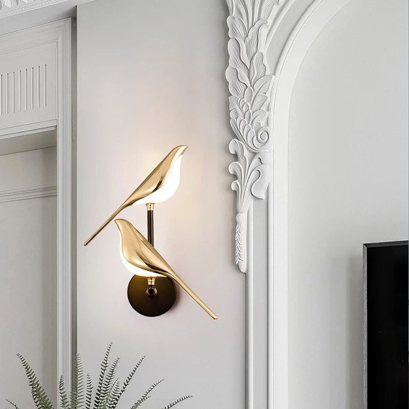 Бра золоті Пташки на гілці Two gold birds Led 27W / 32W Gold 230735-100002312
