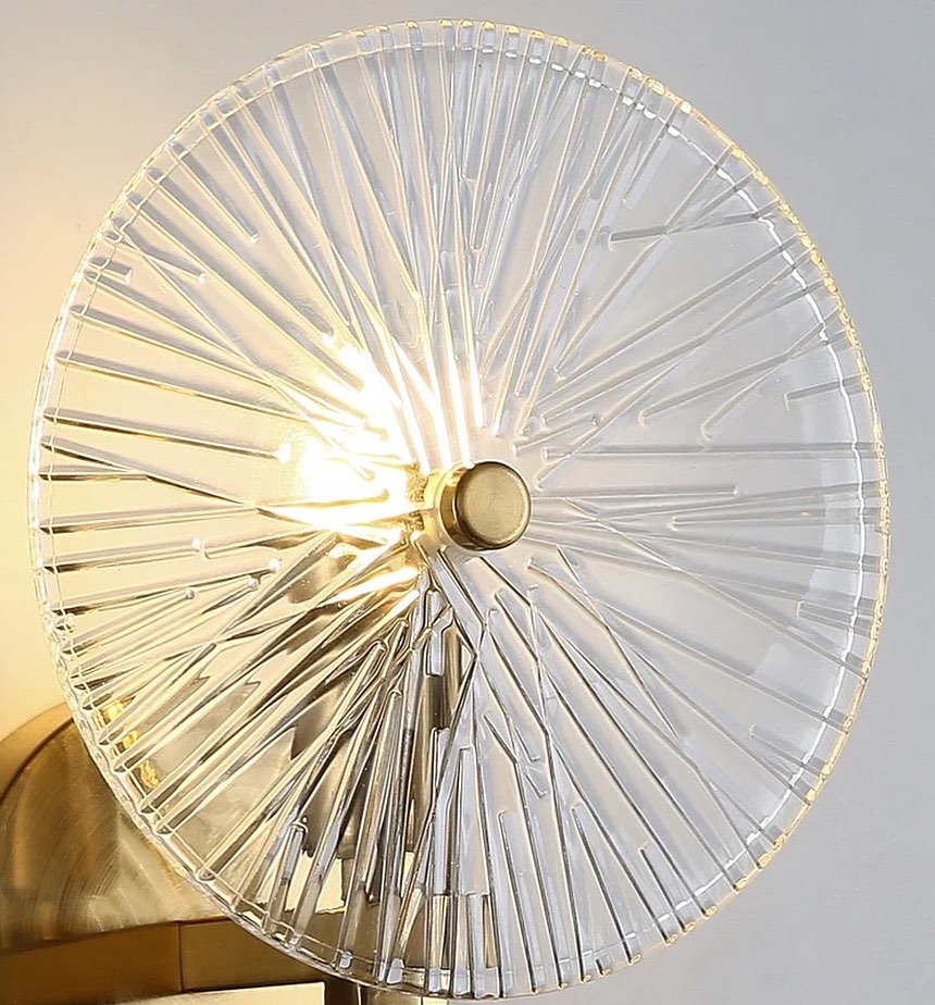 Бра Agapi H-45 см W-20 см Gold / Brass + Transparent 230918-100002486