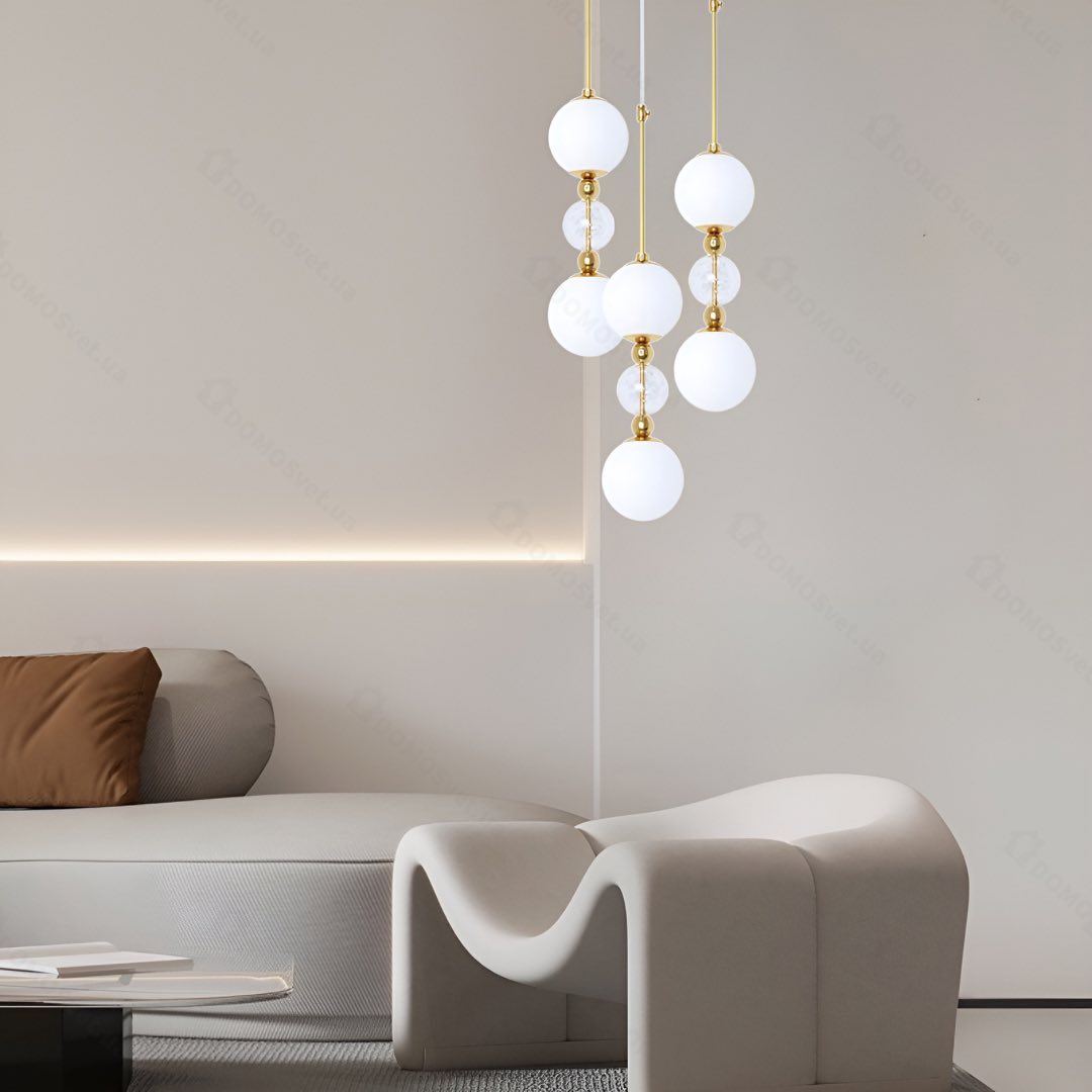 Підвіси Bubbles 2 G9*2 Н-63 см Gold / Black / White 230933-100002557