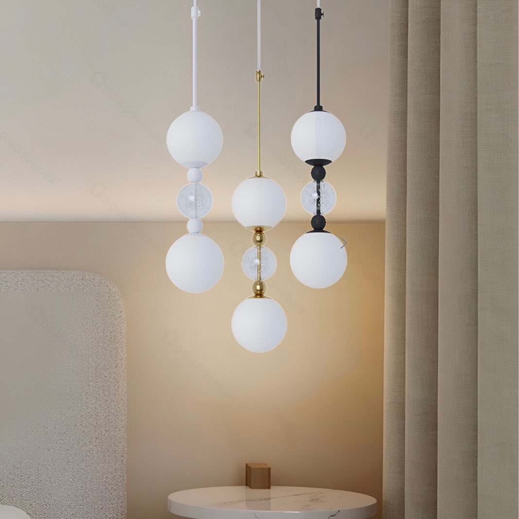 Підвіси Bubbles 2 G9*2 Н-63 см Gold / Black / White 230933-100002557