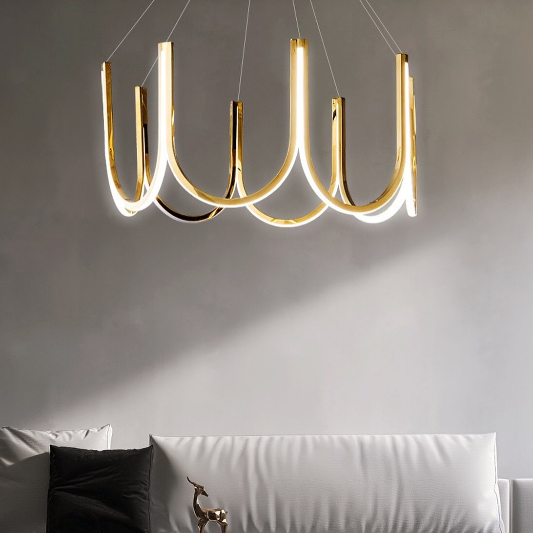 Люстра U-lamp gold D-70 см / D-80 см 3000K-4500K-6000K 231058-100002602