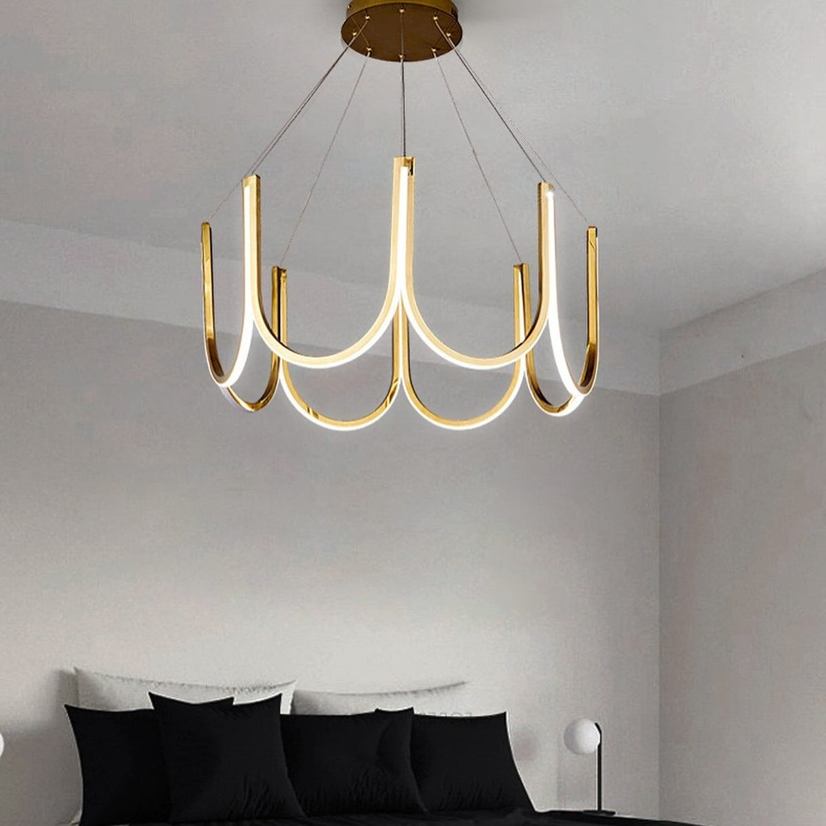 Люстра U-lamp gold D-70 см / D-80 см 3000K-4500K-6000K 231058-100002602