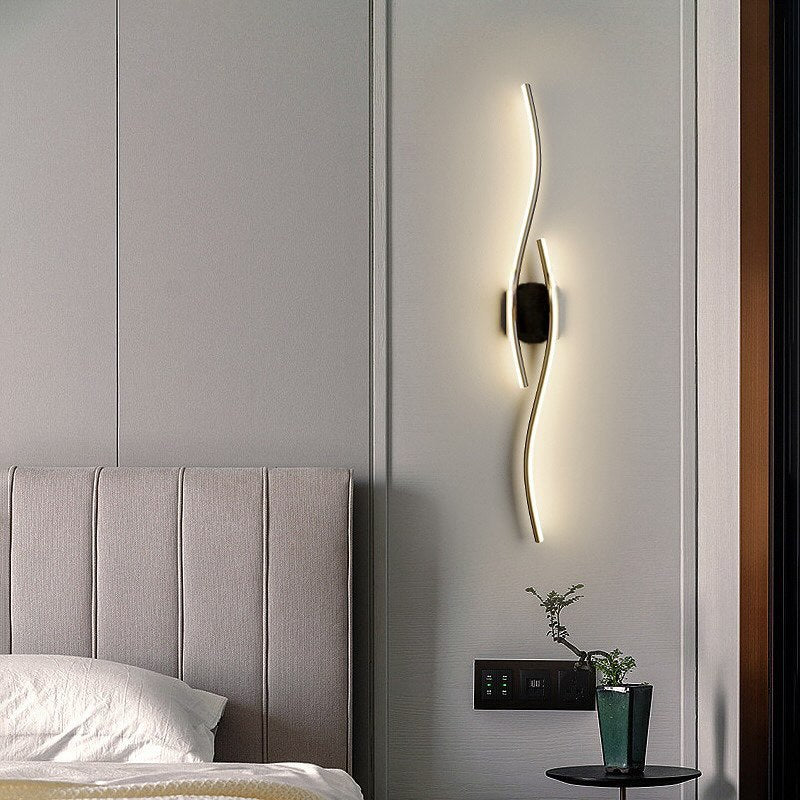 Світильник настінний чорний H-72 см W-12 см Led 12W 4000К Black Wave 231136-100002737