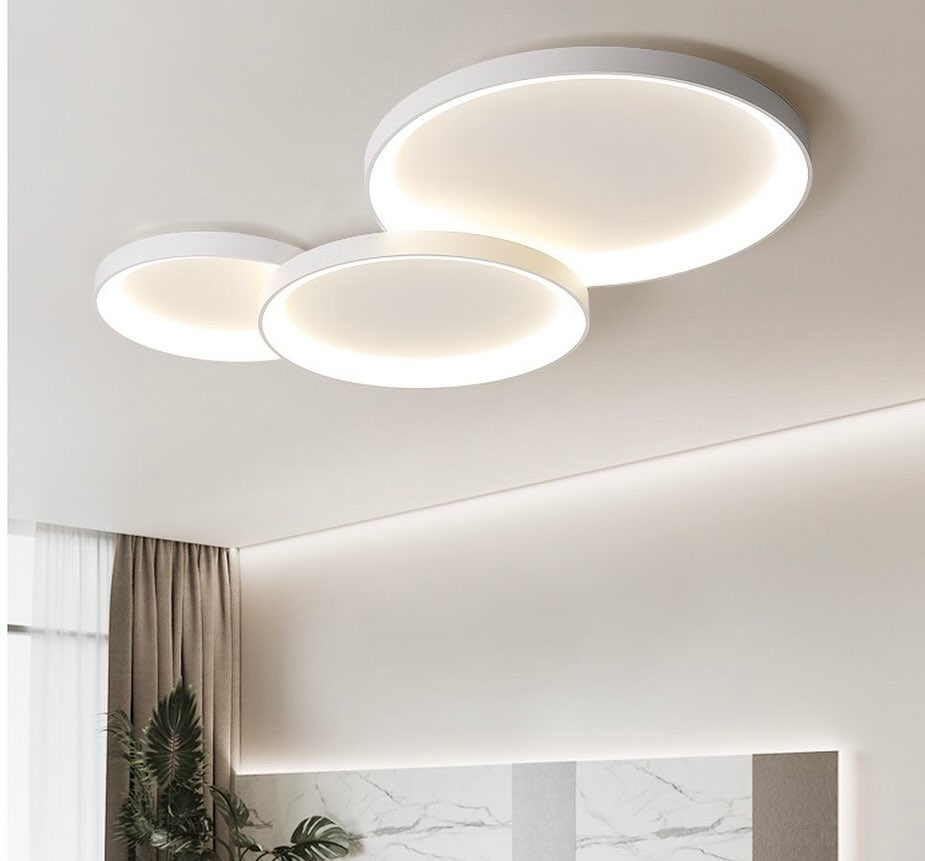 Стельовий світильник з пультом Ceiling misk White / Black / Grey 75W 3000K-4000K-6000K D-40+50+60 см 231219-100002918