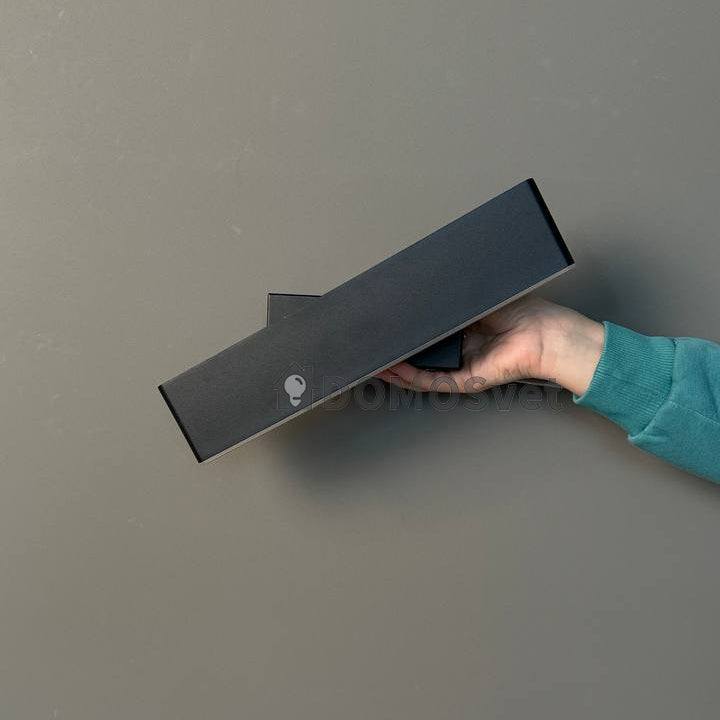 Бра настінний чорний / білий L-31 cm з вимикачем на корпусі поворотний Shatler lamp 4000K Black / White 240158-100002975