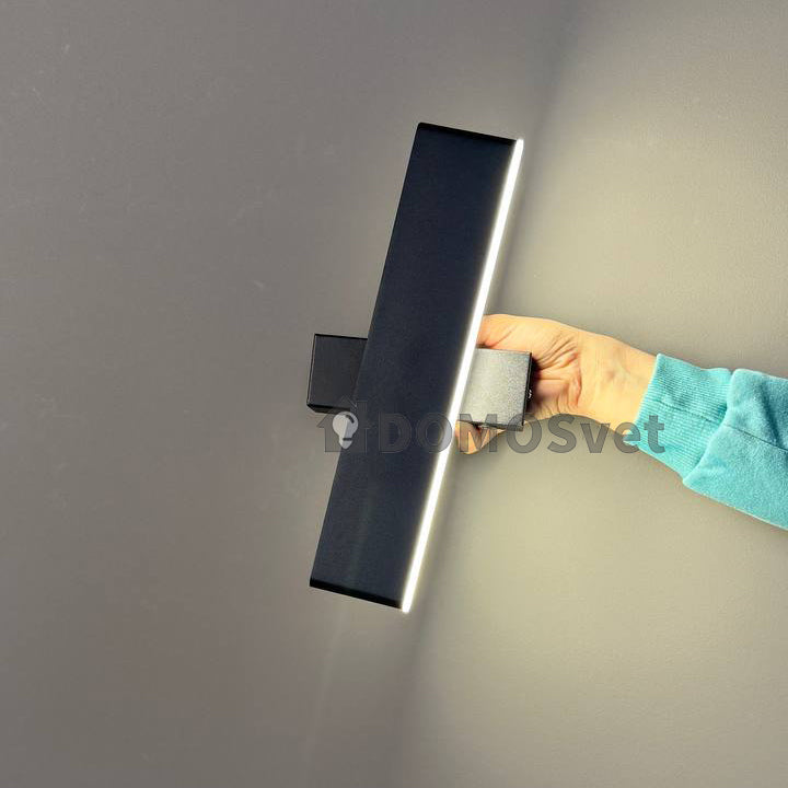 Бра настінний чорний / білий L-31 cm з вимикачем на корпусі поворотний Shatler lamp 4000K Black / White 240158-100002975