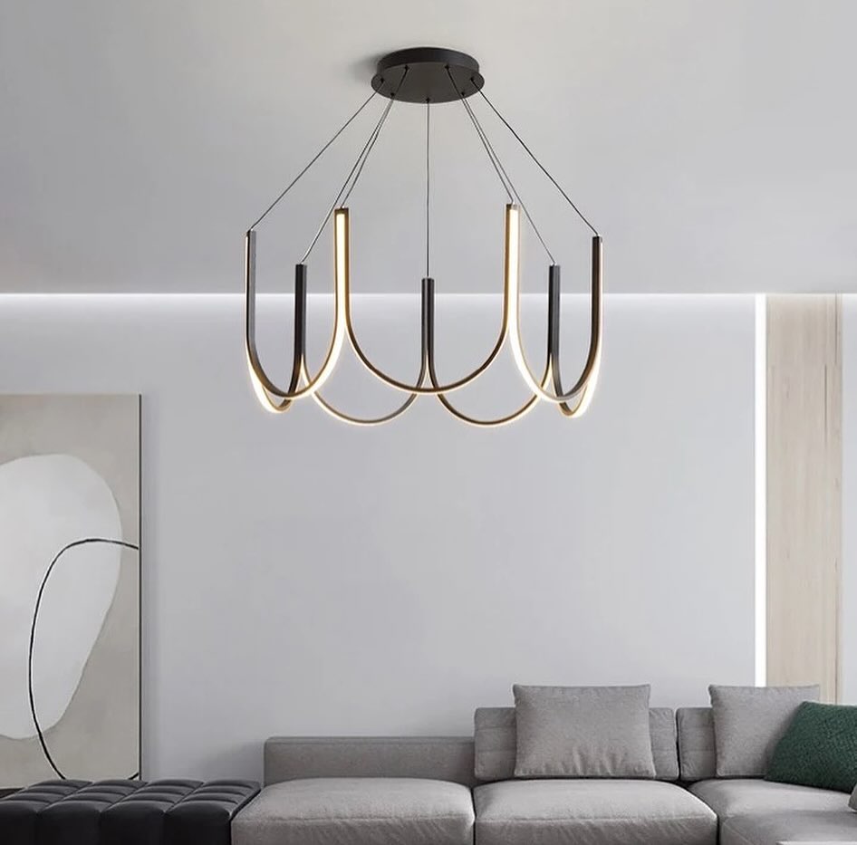 Підвісна люстра U-lamp D-65 см / D-80 см 3000К-6000К Black 240122-100002993