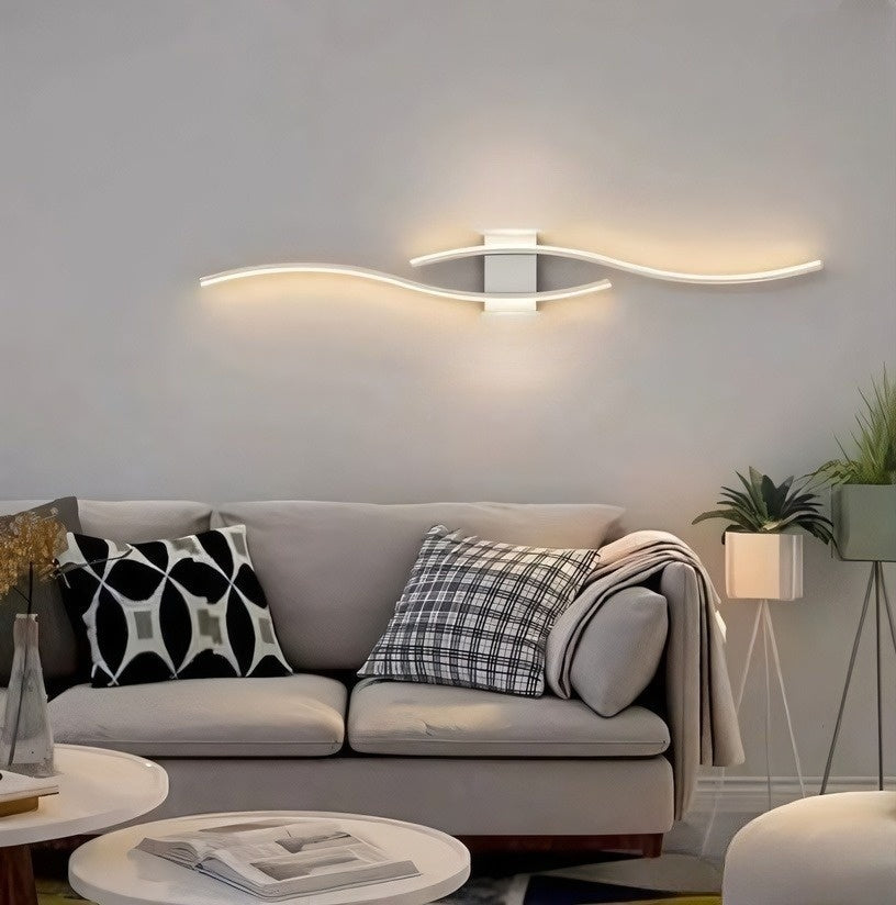Бра Double Waves simple white Н-60 / Н-80 / Н-100 / Н-120 cm 3000-6000K 241019-100003887