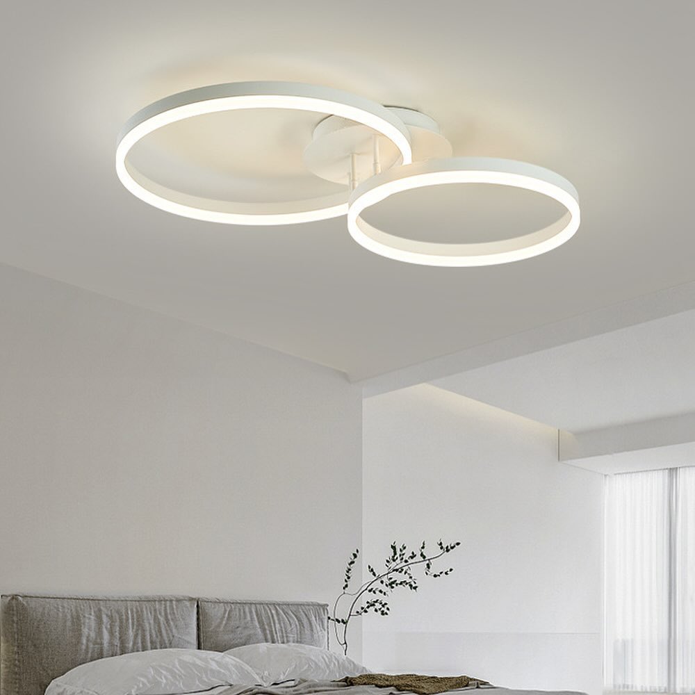 Стельова люстра з пультом Anelli 2 D-30+40 см Н-15 см W-40 см 60W 3000-6000K White 240119-100003020