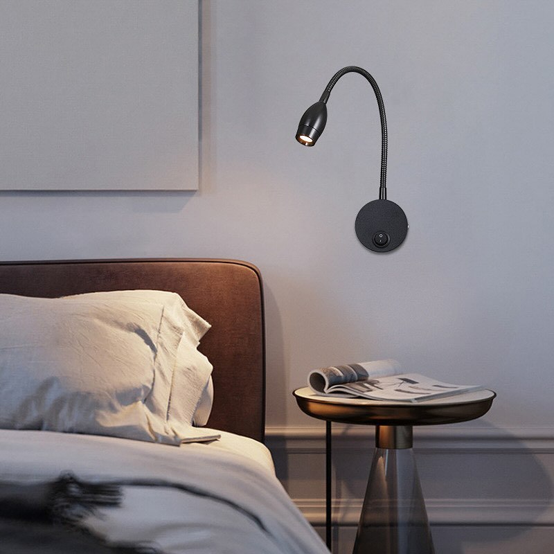 Бра з вимикачем на корпусі Flexi wall Black / White / Grey 4000K W-6,5 см Н-28 см 240227-100003079
